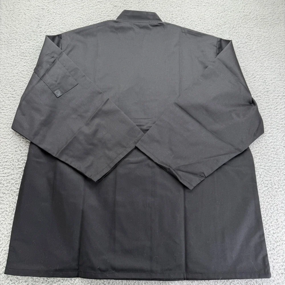 HAPPY‎ CHEF 3/4 Long Sleeve Coat Style # 403 Men's Large Black New Buttons